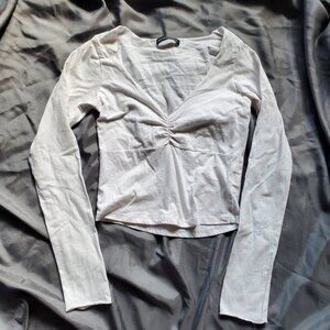 BRANDY MELVILLE Amara White Long Sleeve Tee